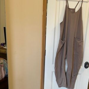 Free People Movement Hotshot Romper in Sand.